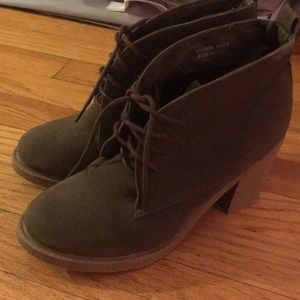 Olive green booties